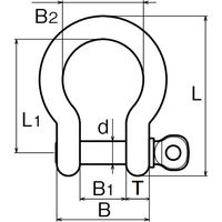浅野金属工業 オタフクシャックル/16 AK2129 1セット(3個)（直送品）