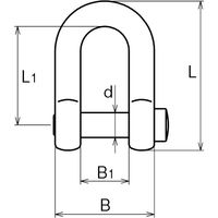 浅野金属工業 角頭シャックル/16 AK2055 1セット(10個)（直送品）