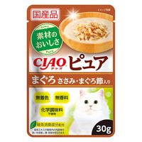 いなば CIAO チャオ ピュア まぐろ ささみ・まぐろ節入り 国産 30g 8袋 キャットフード ウェット パウチ
