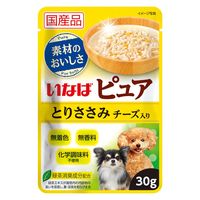 いなば ピュア とりささみ チーズ入り 犬 国産 30g 16袋 ドッグフード ウェット パウチ