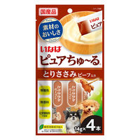 いなば ピュアちゅ～る とりささみ ビーフ入り 国産（14g×4本）2袋 ドッグフード 犬用 おやつ