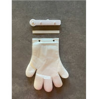 富士商 片手で装着できるワンタッチ ポリエチ手袋 白クリップ付 キッチン使い捨てお掃除 F22063 1個(100枚入)（直送品）