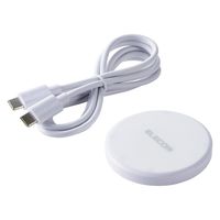 ワイヤレス充電器 Qi認証 10W/7.5W/5W 卓上 充電器 薄型 ホワイト EC-QA27WH エレコム 1個（直送品）