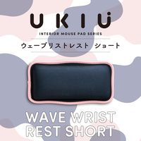 リストレスト パームレスト ショートサイズ 手首 負担軽減 ウェーブデザイン ネイビー MOH-UKS01NV エレコム 1個（直送品）