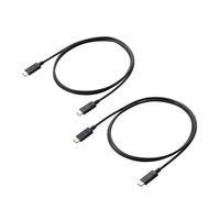 タイプCケーブル 2本セット ( USB-C to C ) 1m PD 60W 黒 MPA-CCTW10BK エレコム 1個（直送品）