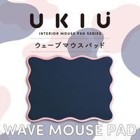 マウスパッド ウェーブデザイン ズレにくい 裏面ラバー ネイビー MP-UK01NV エレコム 1個（直送品）