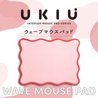 マウスパッド ウェーブデザイン ズレにくい 裏面ラバー ピンク MP-UK01PN エレコム 1個（直送品）