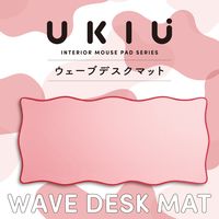 デスクマット マウス対応 ウェーブデザイン 大型 マウスパッド ズレにくい ピンク MP-UKDM01PN エレコム 1個（直送品）