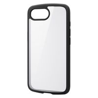 iPhone 16e ケース ハイブリッド  衝撃吸収 メタルステッカー付 ブラック PM-A25STSLFCBK エレコム 1個（直送品）