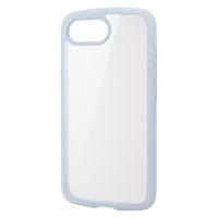 iPhone16e ケース ハイブリッド 衝撃吸収 メタルステッカー付 ライトブルー PM-A25STSLFCBU エレコム 1個（直送品）