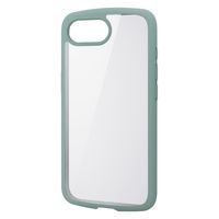 iPhone 16e ケース ハイブリッド 衝撃吸収 メタルステッカー付 グリーン PM-A25STSLFCGN エレコム 1個（直送品）