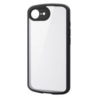 iPhone 16e ケース ハイブリッド メタルステッカー付 ブラック PM-A25STSLFCKBK エレコム 1個（直送品）