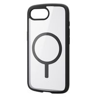 iPhone 16e ケース ハイブリッド 磁力吸着ワイヤレス充電対応 ブラック PM-A25STSLFCMBK エレコム 1個（直送品）