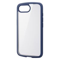 iPhone 16e ケース ハイブリッド メタルステッカー付 ネイビー PM-A25STSLFCNV エレコム 1個（直送品）