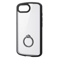 iPhone 16e ケース ハイブリッド  衝撃吸収 軽量 リング付 ブラック PM-A25STSLFCRBK エレコム 1個（直送品）
