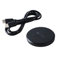ワイヤレス充電器 Qi認証 12W/10W/7.5W/5W 卓上 充電器 薄型 ブラック W-QA28BK エレコム 1個（直送品）