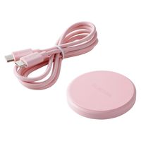 ワイヤレス充電器 Qi認証 12W/10W/7.5W/5W 卓上 充電器 薄型 ピンク W-QA28PN エレコム 1個（直送品）