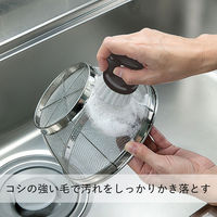 キッチンブラシ 握りやすい ゴシゴシ洗える まな板・ザル・調理器具洗い ブラック 日本製 1個 まめいた