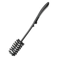 泡立つボトル洗い たためるハンドル 冷水筒・コップ洗いに ブラック 1セット（1個×5）まめいた