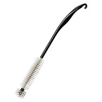 ボトルブラシ スリム&ロングでボトルの底すみに届く ステンレスボトル・ペットボトル洗いに ブラック 1セット（1個×5）まめいた