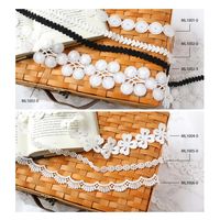 日本紐釦貿易 モチーフレース ハート 1m巻 白 ML1002-0-CUT 1セット(1m巻×3袋)（直送品）