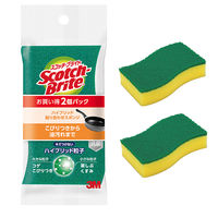 スリーエム（3M）スコッチブライト ハイブリッド貼り合わせスポンジ 抗菌 キッチン 食器 グリーン HBG-2PSM（2個入×5）