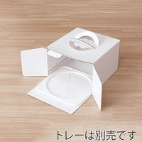 サガシキ ケーキ箱 白無地デコ箱6号 H150 4582673770283 1セット(1袋(25枚入)×2)（直送品）