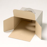 サガシキ ケーキ箱 ナチュラルグレーデコ箱6号 H150 4582673774403 1セット(50枚入)（直送品）