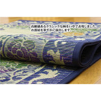 イケヒコ マーベラス い草ラグ 1910×1910mm ブルー 1061230013603 1枚（直送品）