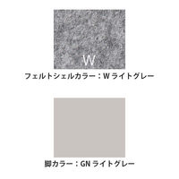 【設置込】イトーキ リフェルト 座ヌード ハイスツール 脚/グレー ライトグレー KLF-350-GNW 1脚（直送品）