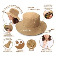 コジット とびにくい洗えるサファリハット ベージュ 1セット(96個)（直送品）