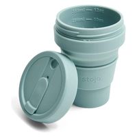 stojo タンブラー POCKET 355ml 持ち運び 蓋付き コーヒー 折りたためる AQUAMARINE 422695 1個（直送品）