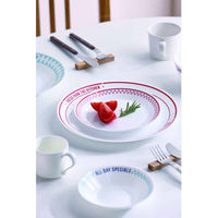 パール金属 プレート 19cm Pyrex Milk Glass パイレックス 強化ガラス グッドフードダイナー 424752 1個（直送品）