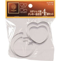 パール金属 クッキー型 ラフィネ ステンレス 4個入り 438334 1個（直送品）