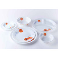 パール金属 ランチプレート 21.5cm CORELLE コレール オレンジマーガレット 強化ガラス 445226 1個（直送品）