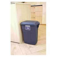 岩崎工業 ゴミ箱 ロック付き 30L プラスチック ネイビー 457862 1個（直送品）