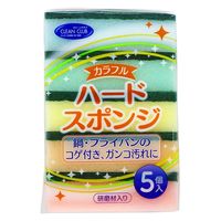 大和物産 キッチンスポンジ カラフルハードスポンジ 5個入 469895 1個（直送品）