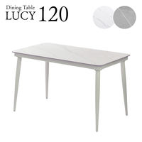 【軒先渡し】B.Bファニシング LUCY ダイニングテーブル 幅1200×奥行690×高さ730mm LUDT0277CELGY 1台（直送品）