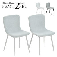 【軒先渡し】B.Bファニシング フェムト ダイニングチェア ホワイト ONCH0279FAWHT 1セット(2脚入)（直送品）