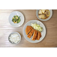 パール金属 プレート 23.5cm 軽量磁器 ライトグレー 461072 1個（直送品）