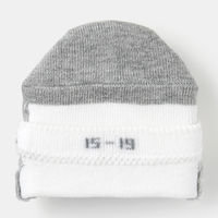 無印良品 キッズ 足なり直角 スニーカーイン（３足組） キッズ１５～１９ｃｍ オフ白（グレー底） 良品計画