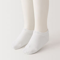 無印良品 キッズ 足なり直角 スニーカーイン（３足組） キッズ１９～２３ｃｍ オフ白・グレー・黒 良品計画