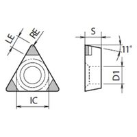 京セラ チップ ダイヤ・CBN 旋削用 TPGB110304T00815ME KBN020 1個（直送品）