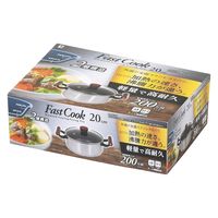 パール金属 ファストクック 2層鋼ダイヤモンドコート ガラス蓋付両手鍋20cm HC-209 4549308702095 1個（直送品）