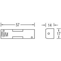 COMFORTABLE ELECTRONIC 電池ケース 単3×1本 ピン BH-311-1P24 1個（直送品）