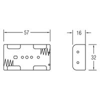 COMFORTABLE ELECTRONIC 電池ケース 単3×2本 ラグ端子 BH-321-1D 1個（直送品）