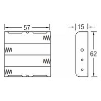 COMFORTABLE ELECTRONIC 電池ケース 単3×4本 ピン BH-341-2P24 1個（直送品）
