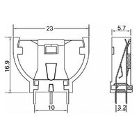 COMFORTABLE ELECTRONIC ボタン電池基板取付用ホルダー CH261-2032LF 1個（直送品）