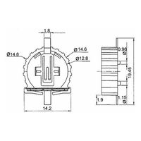 COMFORTABLE ELECTRONIC ボタン電池基板取付用ホルダー CR1220用 CH291-1220LF 1個（直送品）