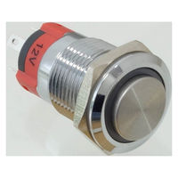 GB LED付オルタネイト型プッシュスイッチ(青) GB-PSLED-A12V-BL 1個（直送品）